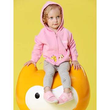 BMCiTYBM Baby Sneakers Girls Boys Mesh First Walkers Shoes 6 9 12 18 24 Months Pink Size 18-24 Months Toddler