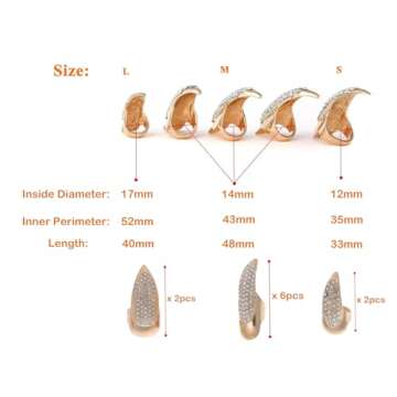 Bestga 10 Pcs Gothic Halloween Claws Fake Nails Set