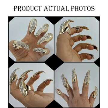 Bestga 10 Pcs Gothic Halloween Claws Fake Nails Set