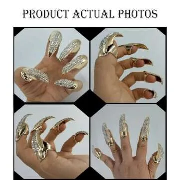 Bestga 10 Pcs Gothic Halloween Claws Fake Nails Set