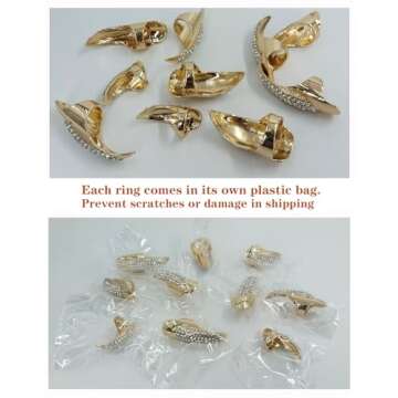 Bestga 10 Pcs Gothic Halloween Claws Fake Nails Set