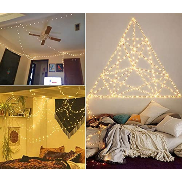 GHUSTAR Fairy Lights 66 Feet String Lights with Remote