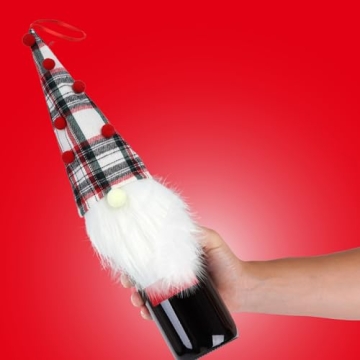 Christmas Gnome Wine Bottle Topper for Festive Cheer