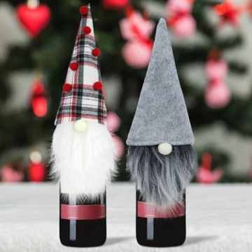 Christmas Gnome Wine Bottle Topper for Festive Cheer