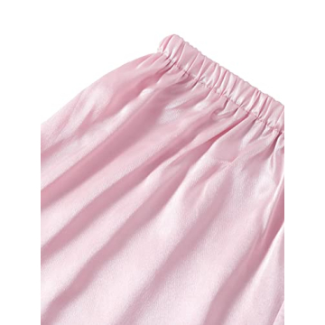 Stylish LYANER Satin Pajamas Set for Women in Baby Pink