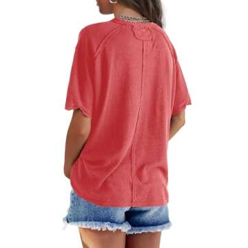 SENSERISE Women Oversized T-Shirt for Summer Fashion