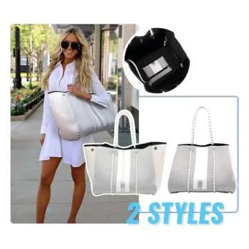 IBEE Large Neoprene Tote Bag for Women - Stylish and Functional