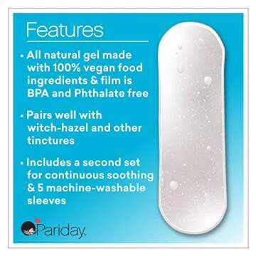 TendHer Reusable Perineal Ice Packs for Postpartum & Hemorrhoid Pain Relief, Hot and Cold Packs for Women After Pregnancy or Delivery, Pack of 2 Gel Pads Plus 5 Washable Sleeves