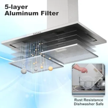 Nardea 30 Inch Range Hood with 450 CFM Powerful Suction