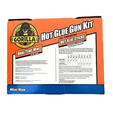 Gorilla Hot Glue Gun Kit, 75 Mini Sticks Bundle Pack