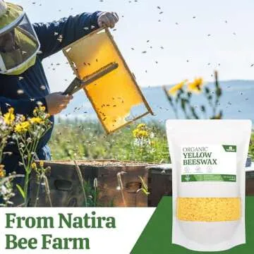 YASNAY Yellow Beeswax Pellets 2LB, 100% Organic Beeswax, Beeswax for Candle Making, Body, Skin Care DIY, Lip Balm and Soap Making Supplies