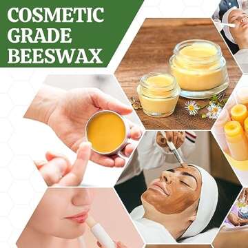 YASNAY Yellow Beeswax Pellets 2LB, 100% Organic Beeswax, Beeswax for Candle Making, Body, Skin Care DIY, Lip Balm and Soap Making Supplies