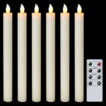 DRomance Flameless Taper Candles with Remote & Timer