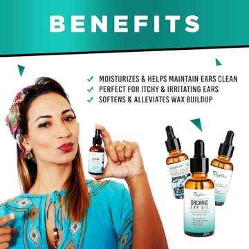 Natural Mullein Ear Wax Removal Oil & Cleaner with Garlic | Pain & Earache Drops | Earwax Softener, Moisturizer & Allergy Soothing | Tinnitus, Itching, Ringing, Infections & Clogged Ears