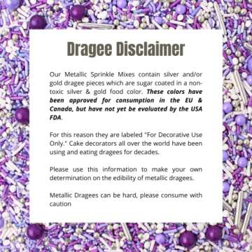 Perfectly Purple Sprinkle Mix| Made in USA By Sprinkle Pop| Monochromatic Mix of Rich Purples| Purple White Sprinkles For Decorating Valentine’s Day Bridal Shower Birthday Cakes Cookies Cupcakes, 2oz