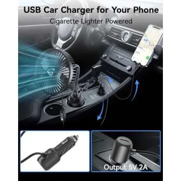 ASKPULION 12V Car Fan for Dogs, SUVs, and Cars