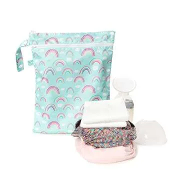 Bumkins Waterproof Wet Dry Bag for Baby, Travel, Swim Suit, Cloth Diapers, Pump Parts, Pool, Gym Clo...