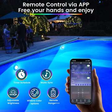 LyLmLe 40W LED Pool Lights with Smart App Control