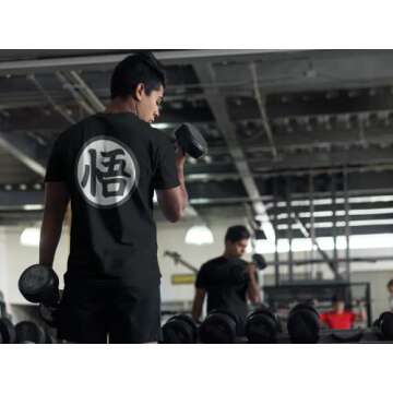 ALLNTRENDS Adult T Shirt Training Symbol Trendy Shirt Popular (M, Black)