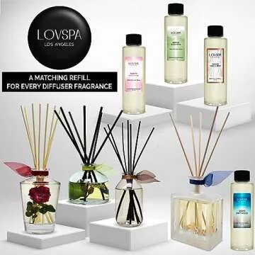 LOVSPA Coastal Citrus Reed Diffuser Set for Subtle Aromas