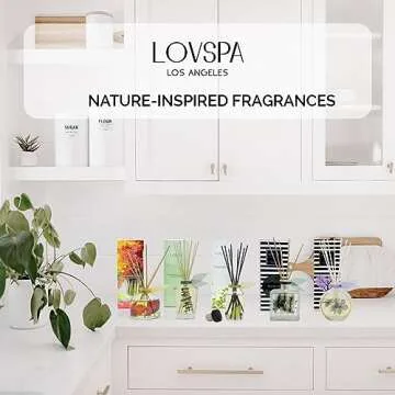 LOVSPA Coastal Citrus Reed Diffuser Set for Subtle Aromas