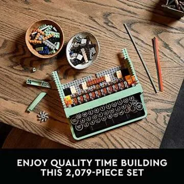 LEGO Ideas Typewriter 21327 Building Set for Adults, Collectible Retro Display Model, Creative Hobbies Unique Gift Idea