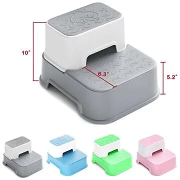 2 Step Stool for Kids, Durable Toddler Step Up Stool