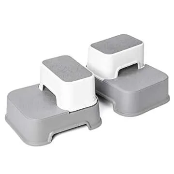 2 Step Stool for Kids, Durable Toddler Step Up Stool