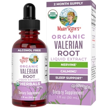 MaryRuth Organic Vegan Valerian Root Drops for Sleep Support