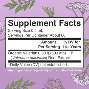 MaryRuth Organic Vegan Valerian Root Drops for Sleep Support