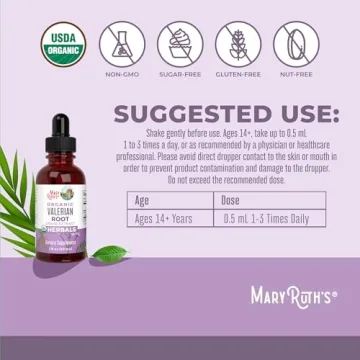 MaryRuth Organic Vegan Valerian Root Drops for Sleep Support