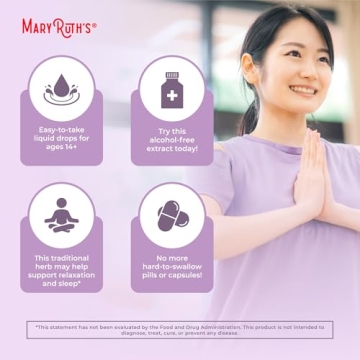 MaryRuth Organic Vegan Valerian Root Drops for Sleep Support