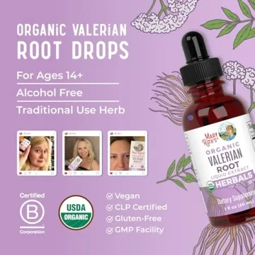 MaryRuth Organic Vegan Valerian Root Drops for Sleep Support