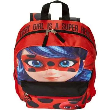Miraculous Ladybug 16 Inch Girls Backpack in Red
