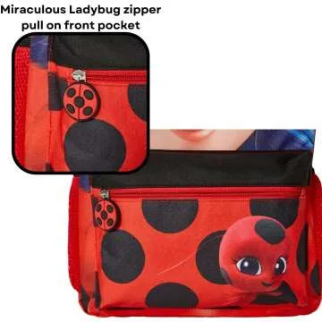 Miraculous Ladybug 16 Inch Girls Backpack in Red
