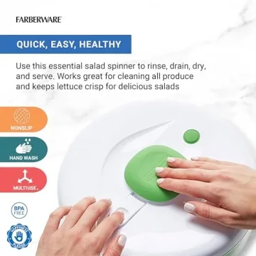 Farberware Pro Pump Salad Spinner for Effortless Meal Prep