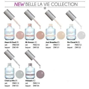 LeChat Perfect Match Bella La Vie Collection Gel + Nail Polish Set of 6 - Vibrant Colors for Stunnin...
