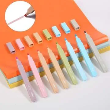 Mr. Pen- Aesthetic Highlighters, 8 pcs, Chisel Tip, Pastel & Vintage Colors, Cute Highlighters Assorted Colors, Bible Highlighters and Pens No Bleed, No Bleed Highlighters for Bible Pages No Bleed