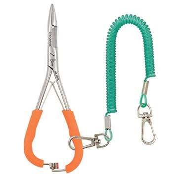 Mitten Scissor Clamp 6 Inch with Orange Textured Rubber Handles