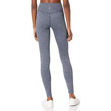 Core 10 Women's Spectrum High-Waist Full-Length Yoga Legging, Navy White Herringbone, Small