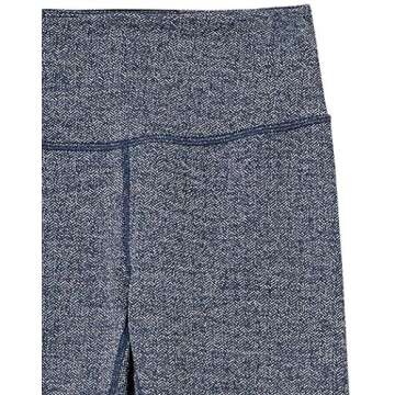 Core 10 Women's Spectrum High-Waist Full-Length Yoga Legging, Navy White Herringbone, Small