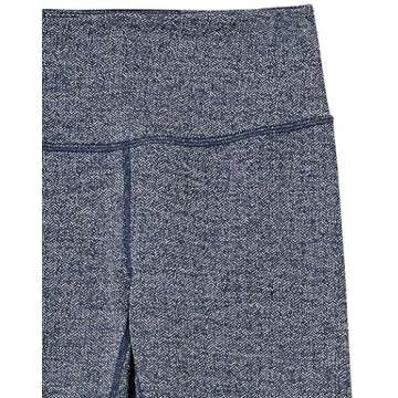 Core 10 Women's Spectrum High-Waist Full-Length Yoga Legging, Navy White Herringbone, Small