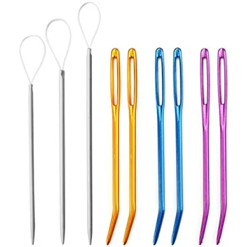 Wool Needles Colorful Bent Tip Tapestry Needles for Easy Crafting