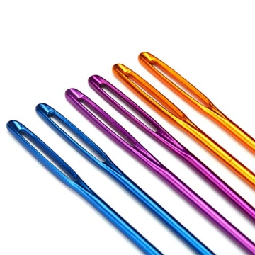 Colorful Bent Tip Tapestry Needles for Easy Crafting