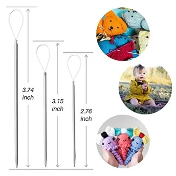Colorful Bent Tip Tapestry Needles for Easy Crafting