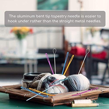 Colorful Bent Tip Tapestry Needles for Easy Crafting