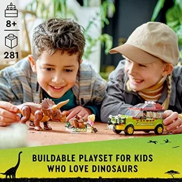 LEGO Jurassic Park Triceratops Research Set for Kids Ages 8+