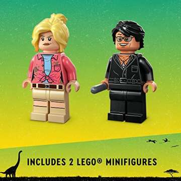 LEGO Jurassic Park Triceratops Research, Jurassic World Toy, Fun Birthday Gift Idea for Kids Ages 8 and Up, Featuring a Buildable Ford Explorer Car Toy and Dinosaur Figure, 76959