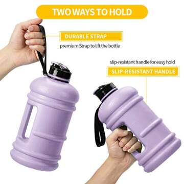 TOOFEEL 2.2L Half Gallon Water Bottle BPA Free