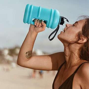 TOOFEEL 2.2L Half Gallon Water Bottle BPA Free